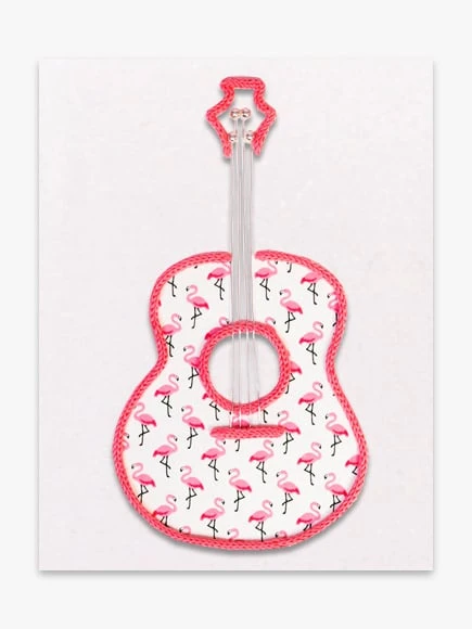 Guitare Fille (flamants roses)
