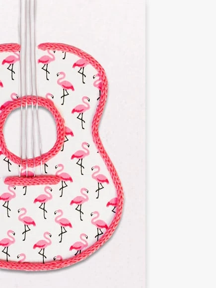 Guitare Fille (flamants roses)