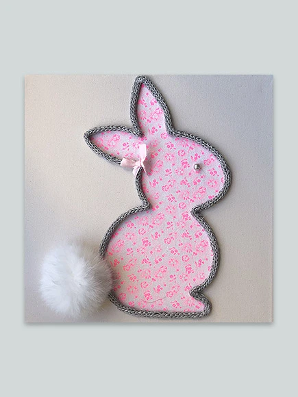 Lapin Fille (liberty rose fluo)