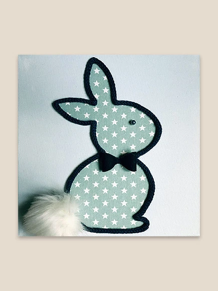 Lapin Garçon (étoiles menthe)