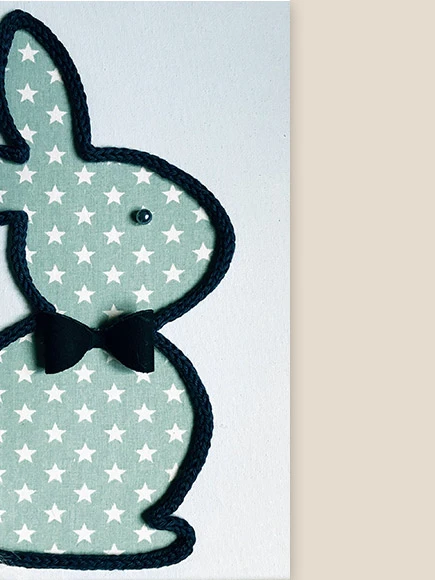 Lapin Garçon (étoiles menthe)