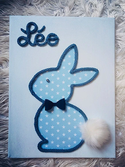 Lapin Garçon (étoiles avec personnalisation)