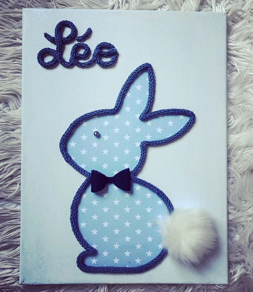 Toile lapin garcon Leo Toile lapin garcon Leo
