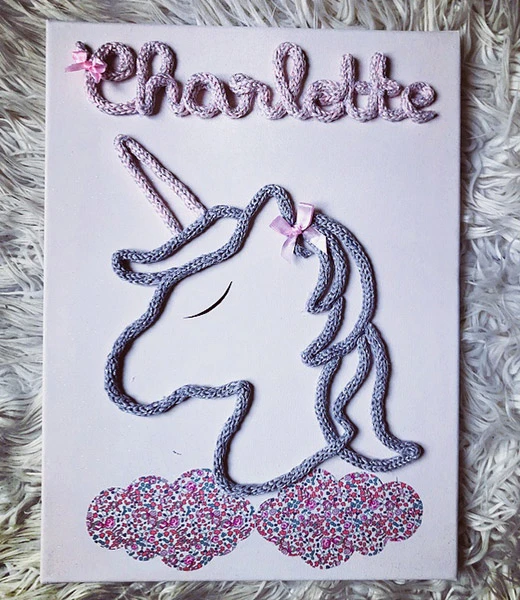 Toile licorne fille Charlotte Toile licorne fille Charlotte