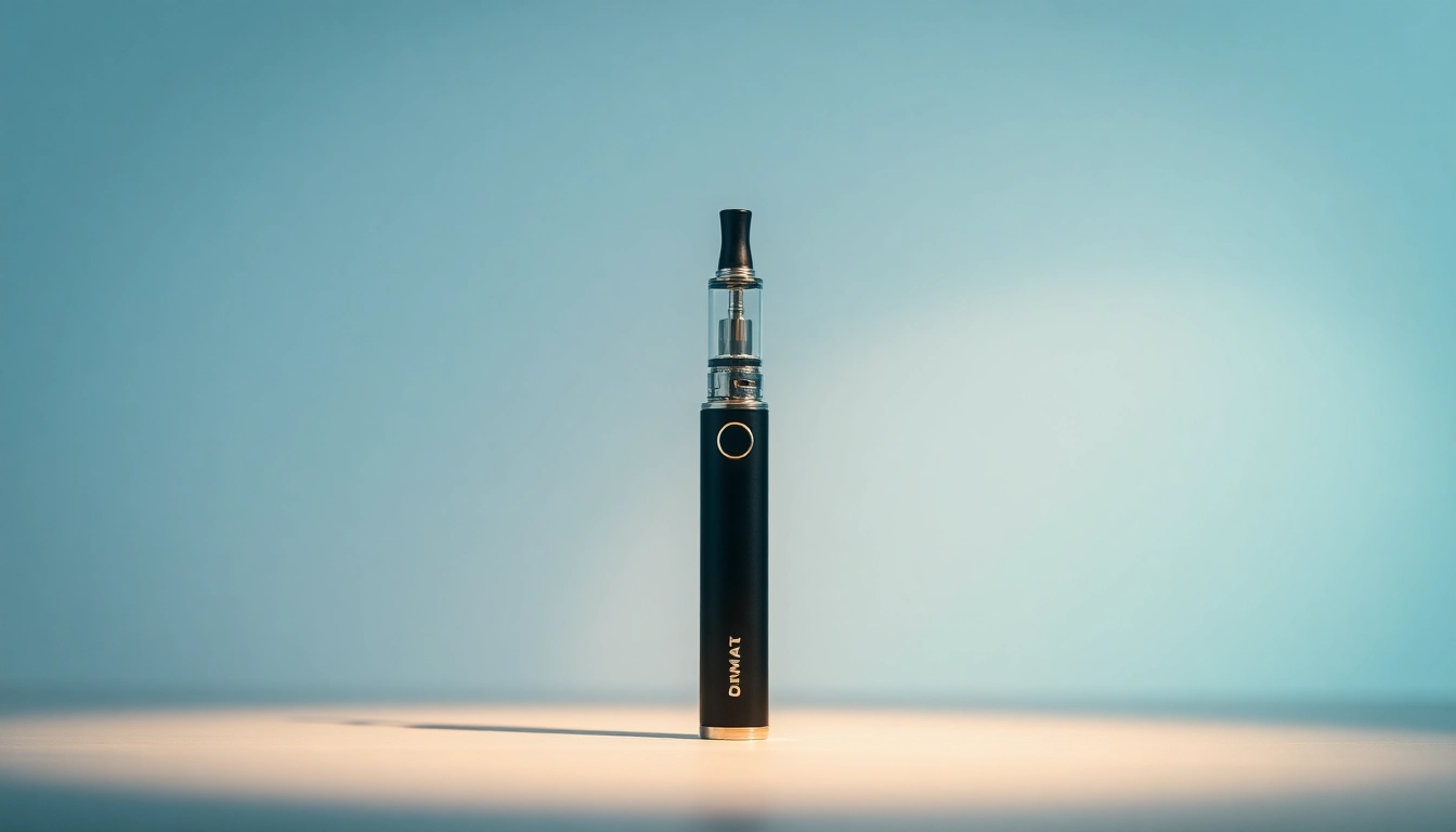 Buy DMT vape online with a beautiful, elegant vape pen displayed in a serene environment.