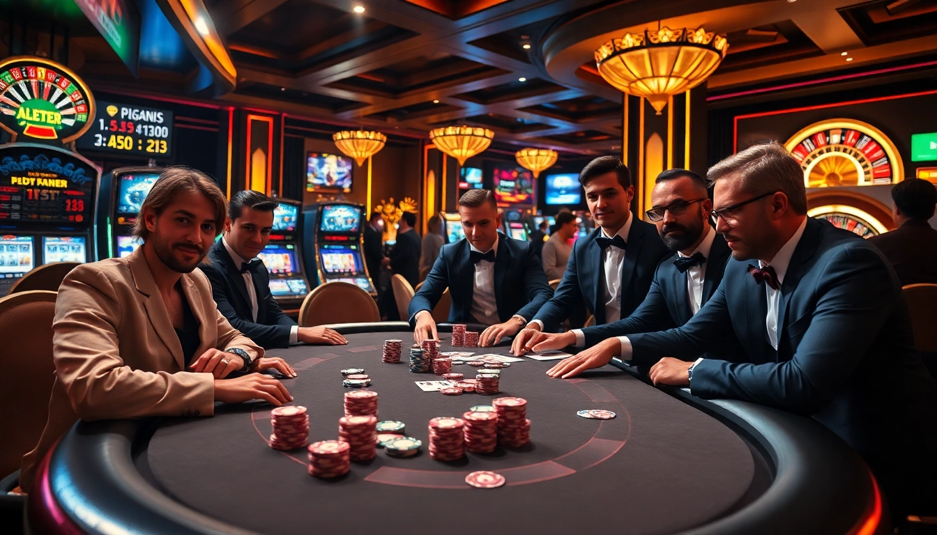 Experience high-stakes card play at https://five88sss.com/ with dynamic poker tables and vibrant casino ambiance.