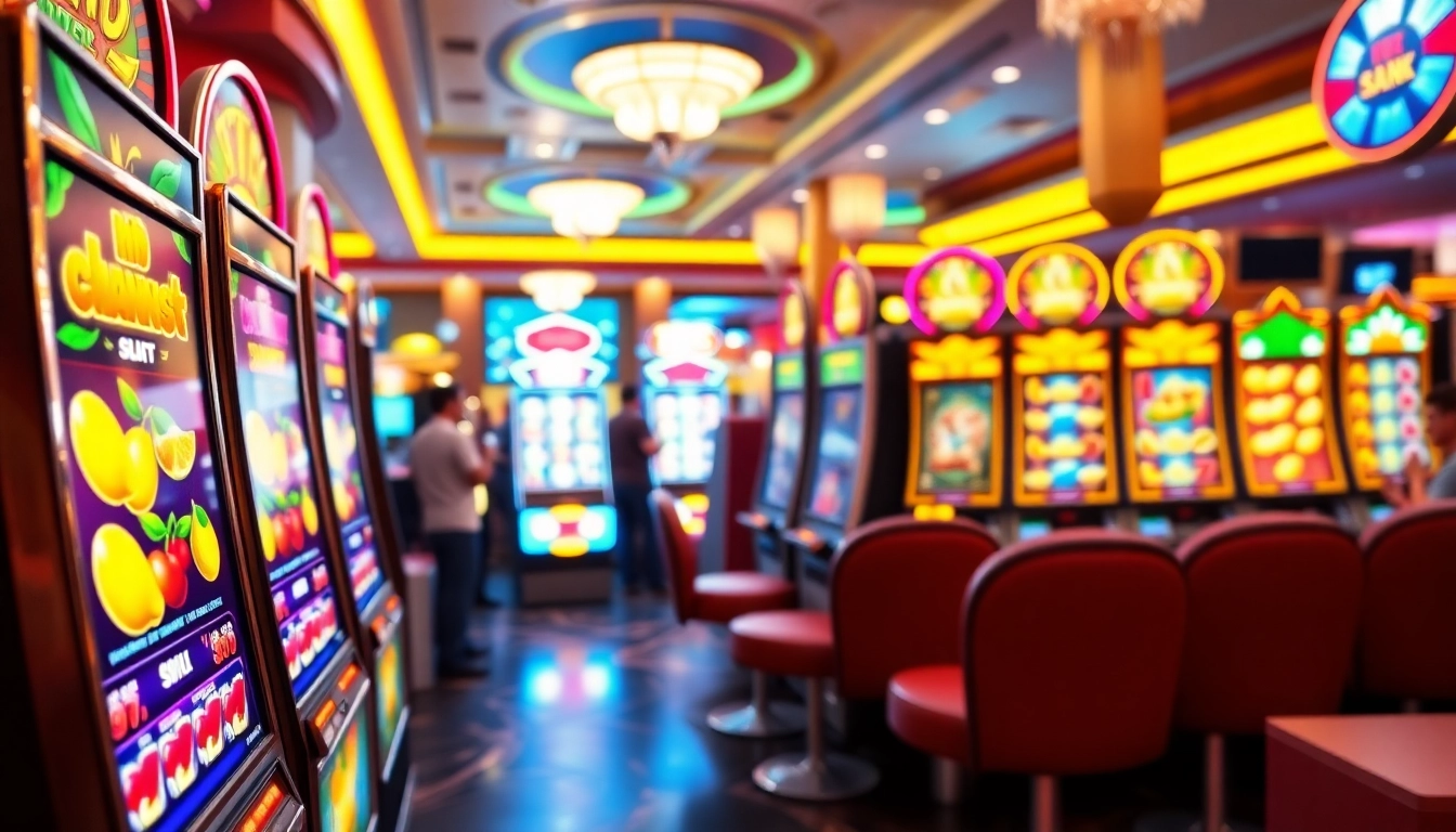 Jouez aux machines à sous en ligne argent réel dans un casino vibrant et dynamique.