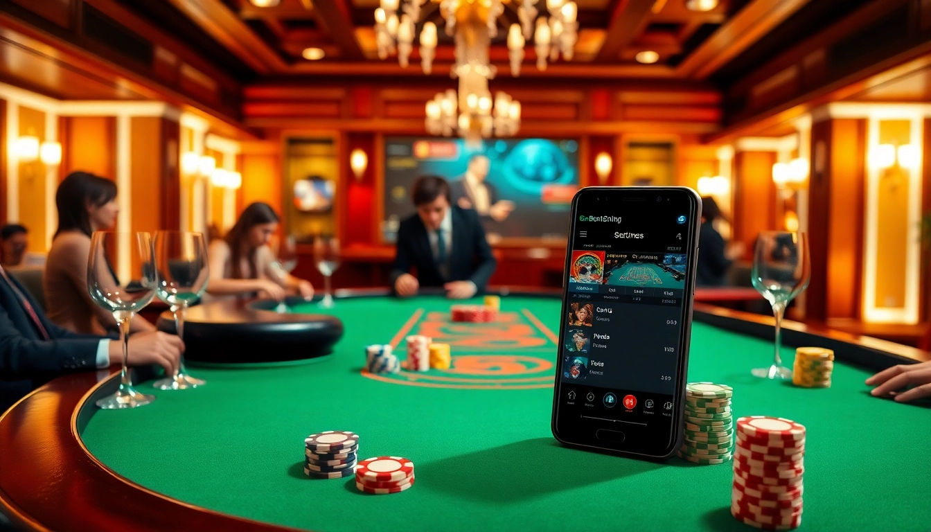 Engage with the S8 smartphone at a thrilling poker table, highlighting vibrant chips and intense gameplay.