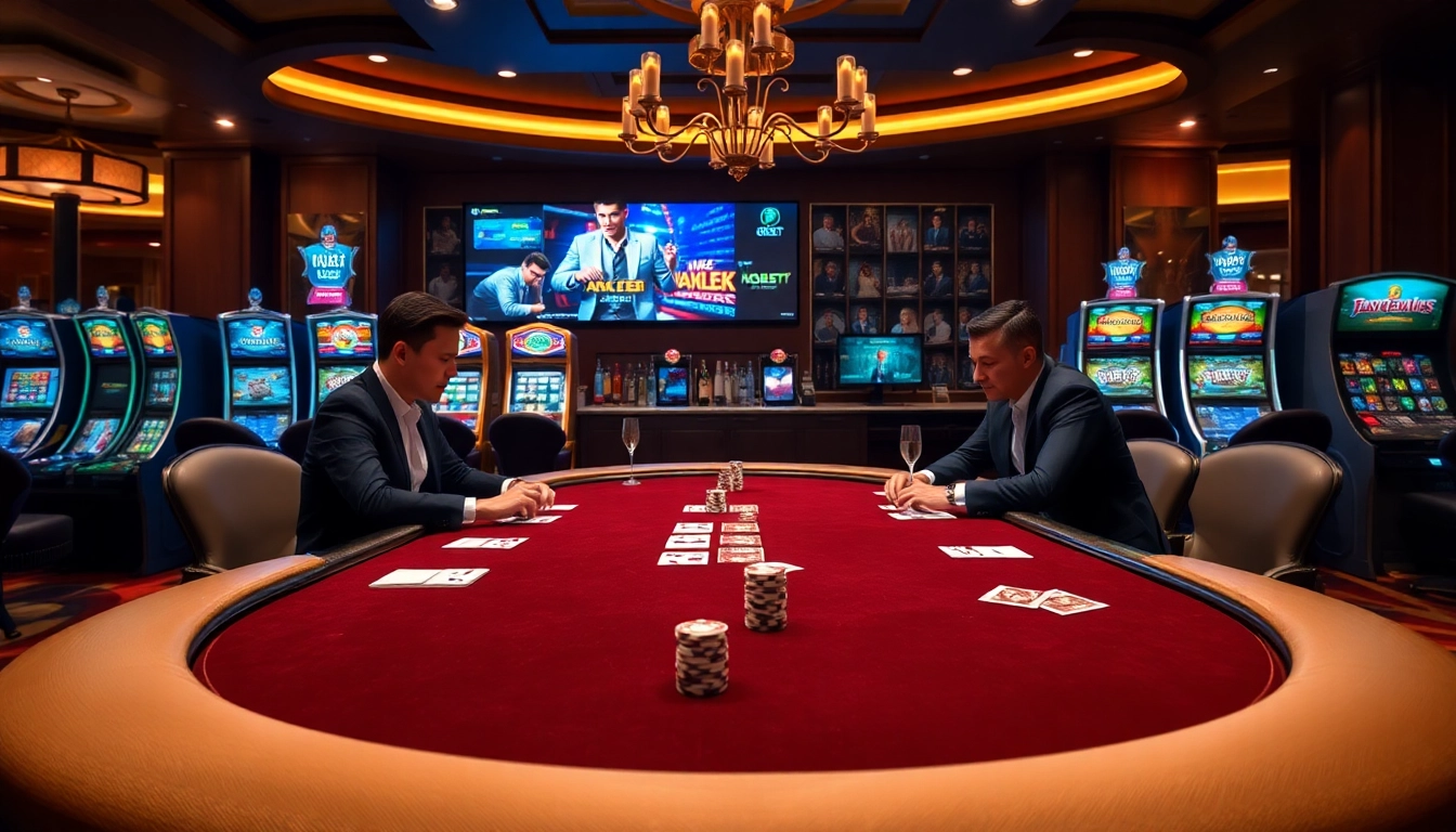Exciting poker game at 8KBET casino, highlighting luxury and engagement in online gambling.