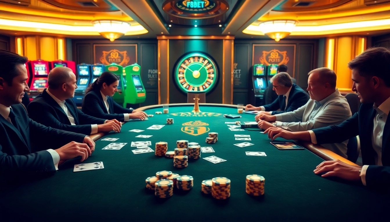 Experience the thrill of F8BET with engaging poker games and vibrant casino elements.