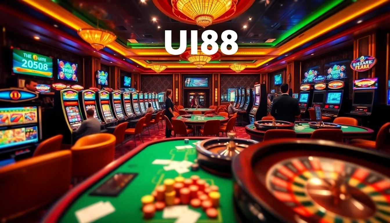 Experience thrilling gameplay at UU88 casino with vibrant tables and exciting gambling action.