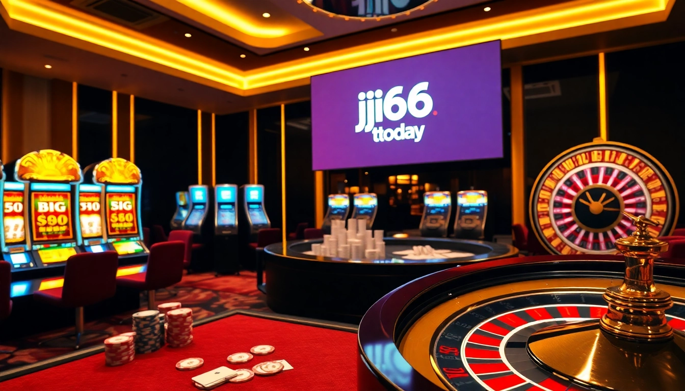 Experience the excitement of online gaming at bj66.today with vibrant casino visuals.