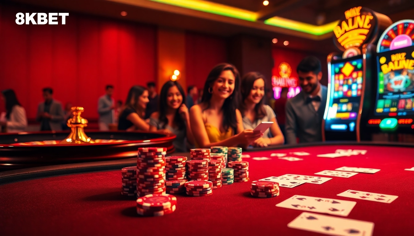 Experience luxury and excitement at 8KBET with vibrant casino games and engaging players.